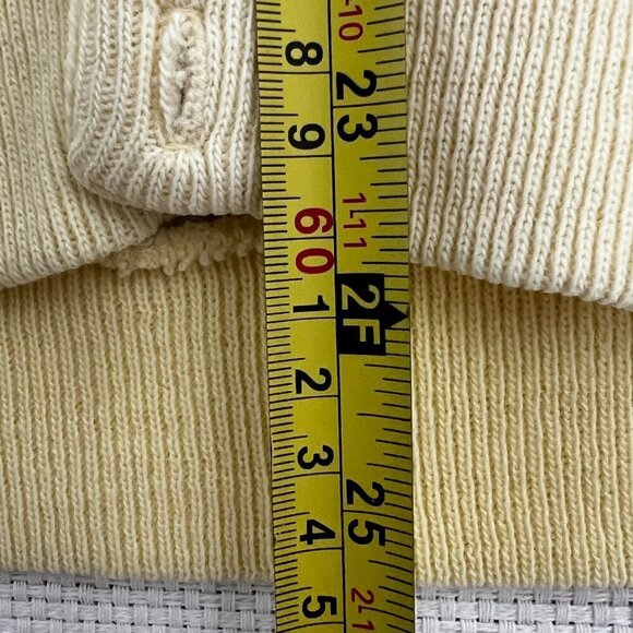 Vintage Classics Mens light Yellow Golf Cardigan Pebble Beach USA Made (READ) - Picture 6 of 13